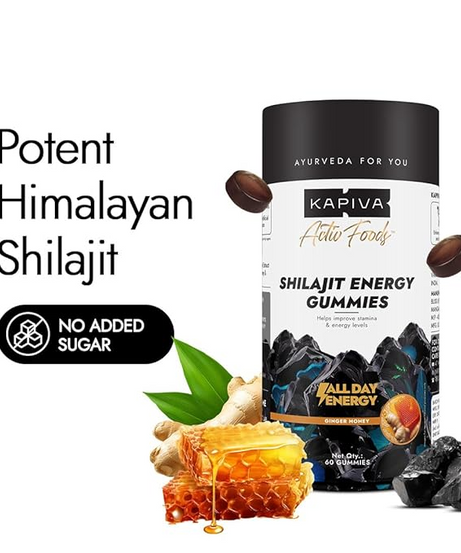 Kapiva Shilajit Energy Gummies 60gummies