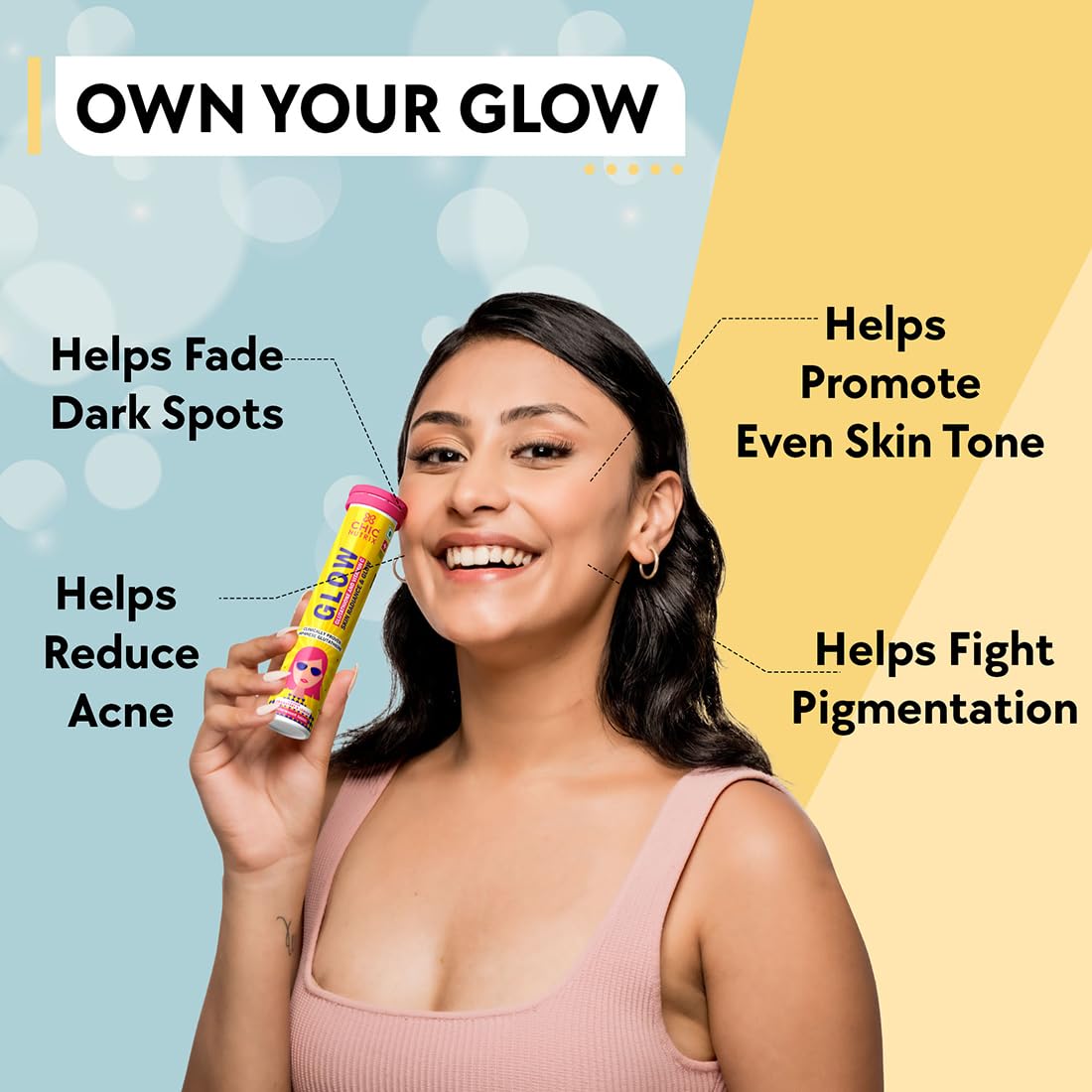 Fast&Up Chic Nutrix Glow Glutathione+Vit.C 20 Effervescent Tablets