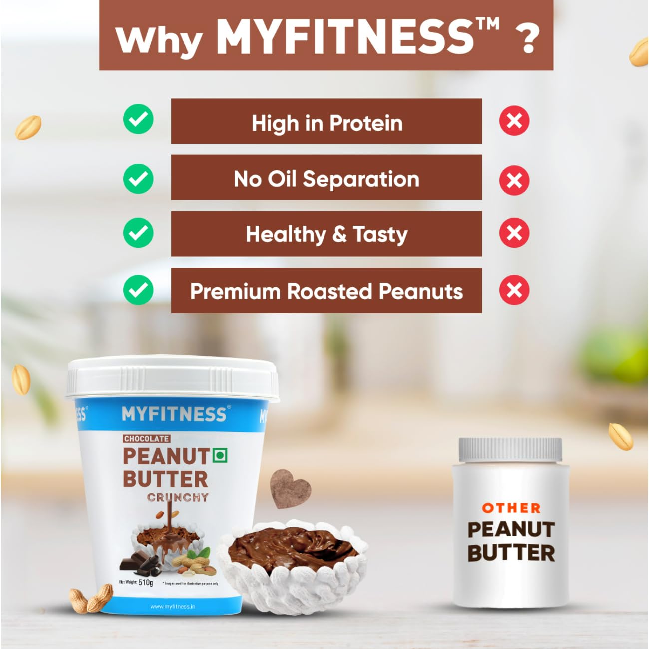 My Fitness Chocolate Peanult Butter Crunchy 510g