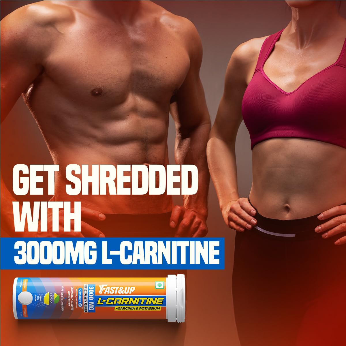 Fast&Up L-Carnitine 3000mg 10 Effervescent Tablets