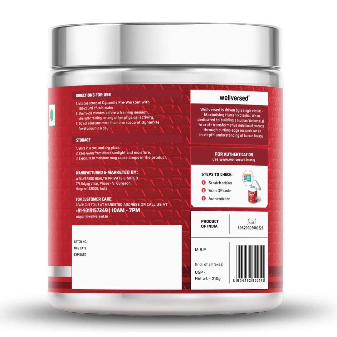 Wellversed Dynamite Preworkout 15servings