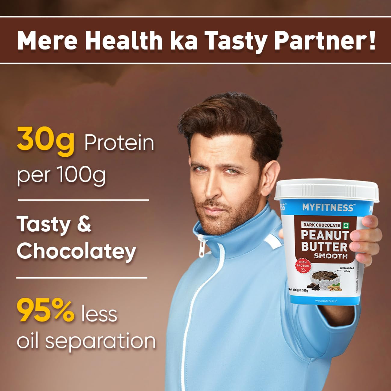 My Fitness Dark Chocolate Peanut Butter Smooth 510g