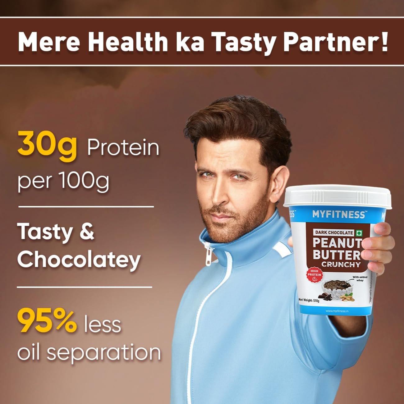 My Fitness Dark Chocolate Peanut Butter Crunchy 510g