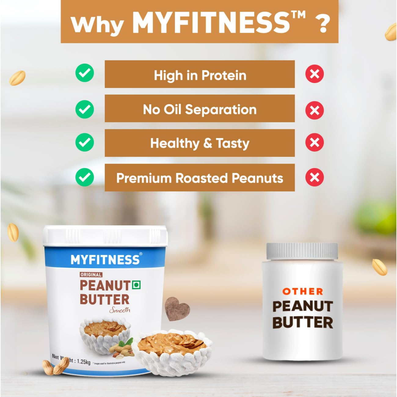 My Fitness Original Peanult Butter Orginal Smooth 1.25kg