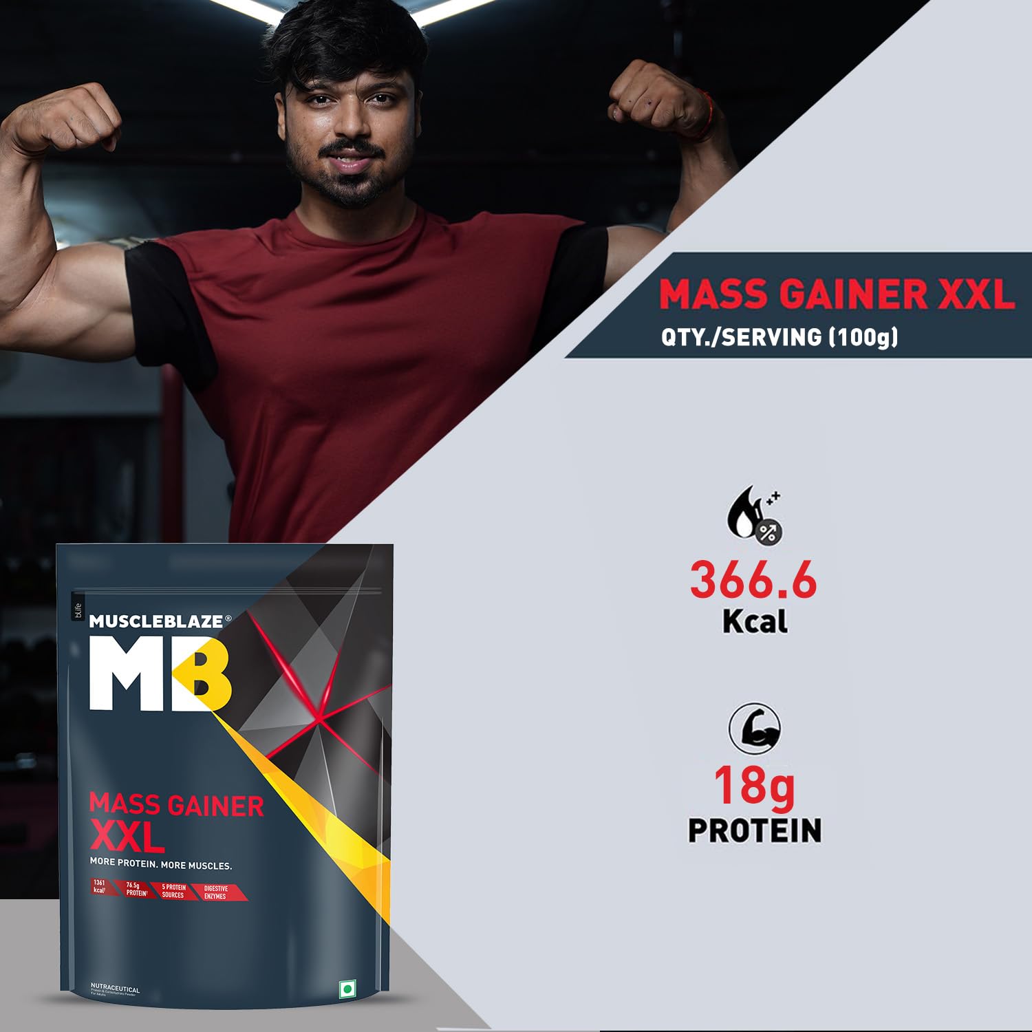 MuscleBlaze Mass Gainer XXL 1kg