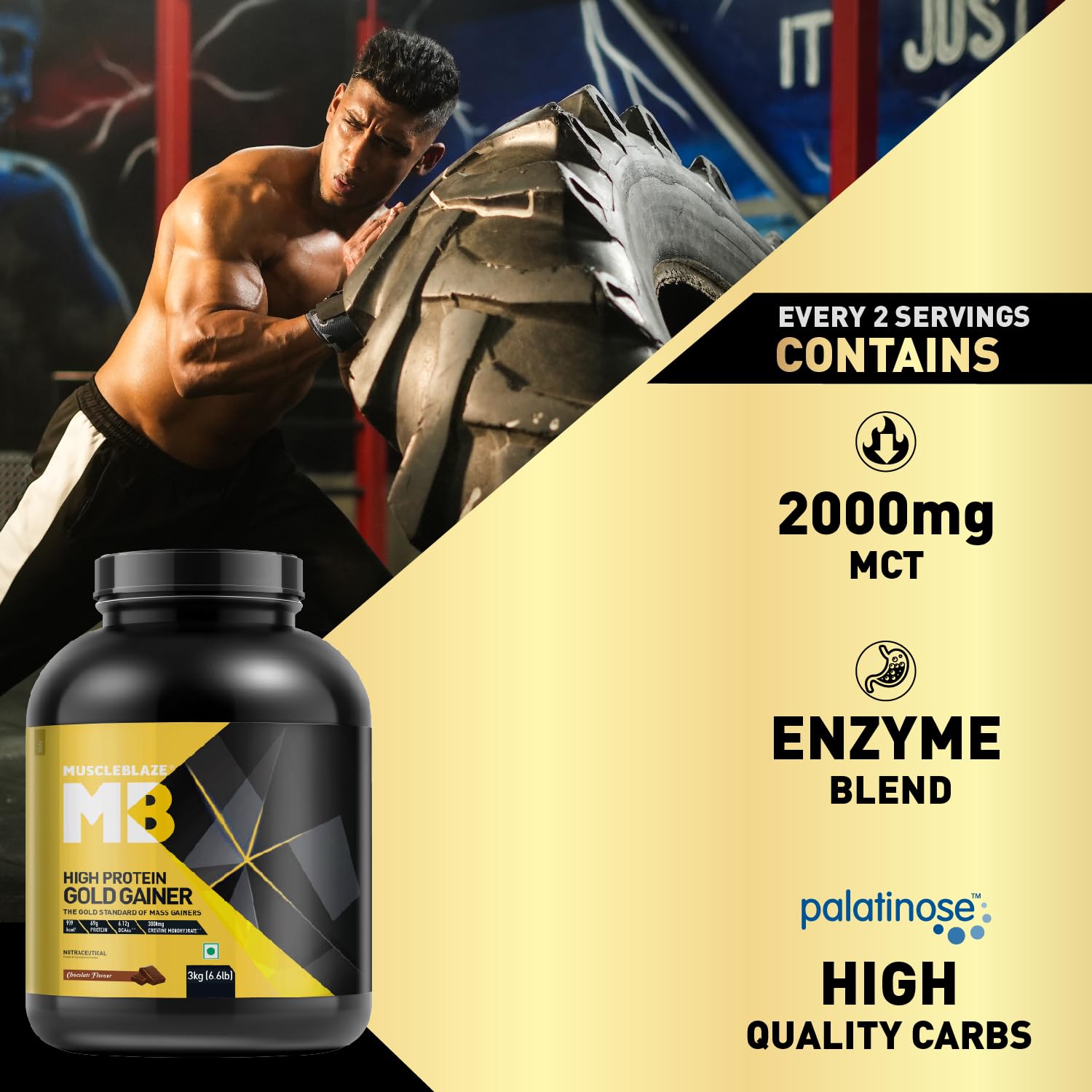 MuscleBlaze High Protein Gold Gainer 3kg