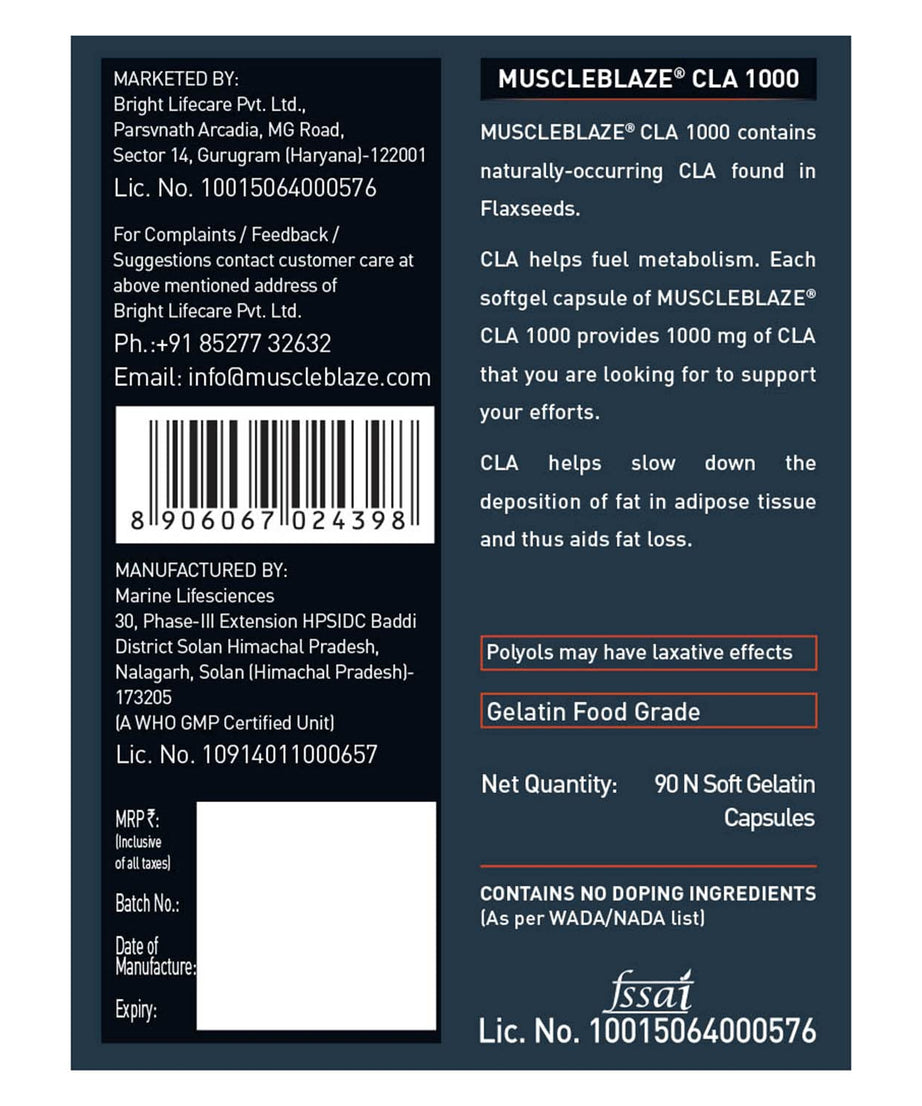 MuscleBlaze CLA 1000