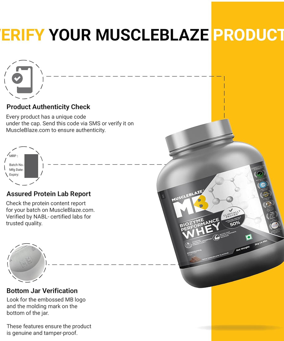 MuscleBlaze Biozyme Performance Whey 2kg