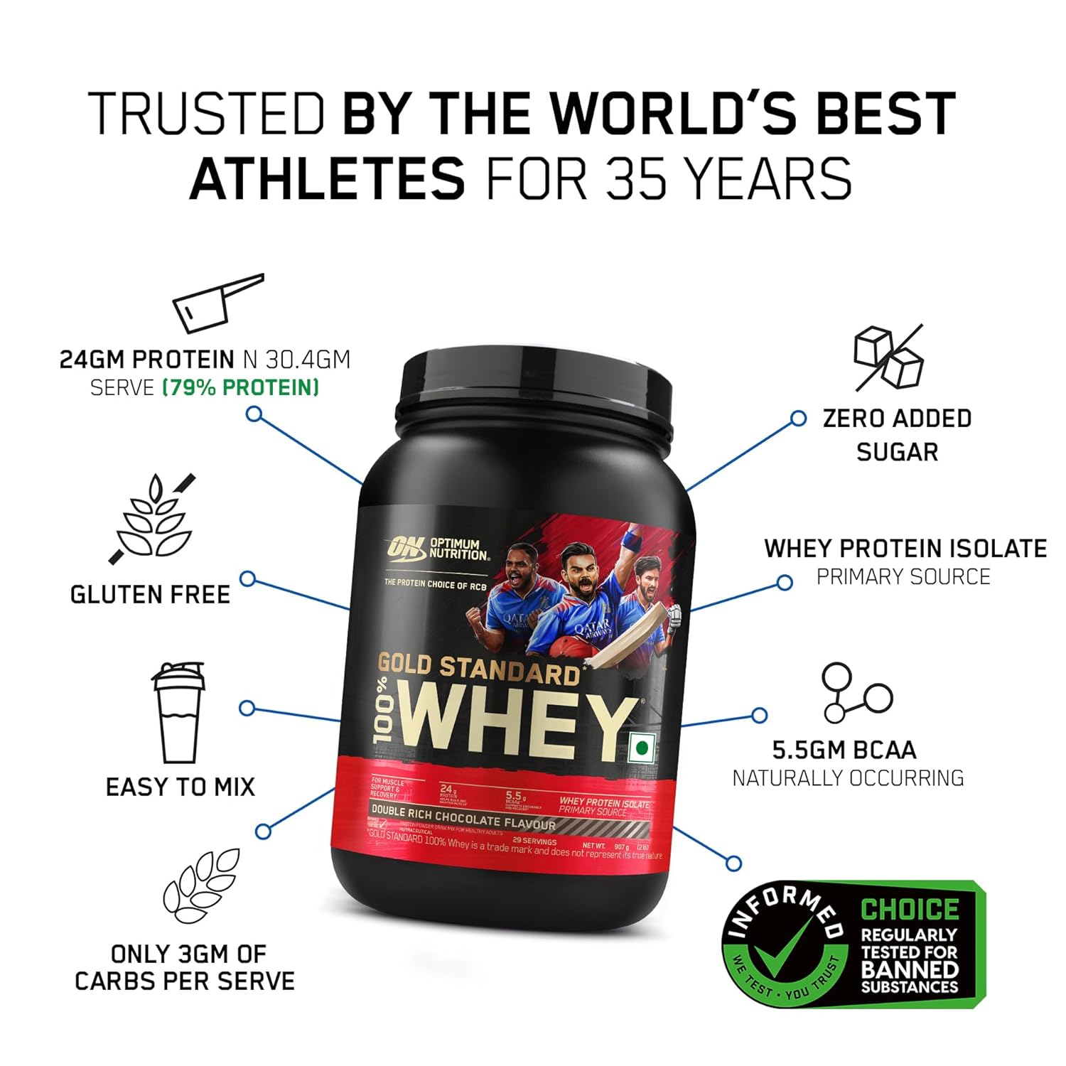 Optimum Nutrition Gold Standard 100% Whey 907g