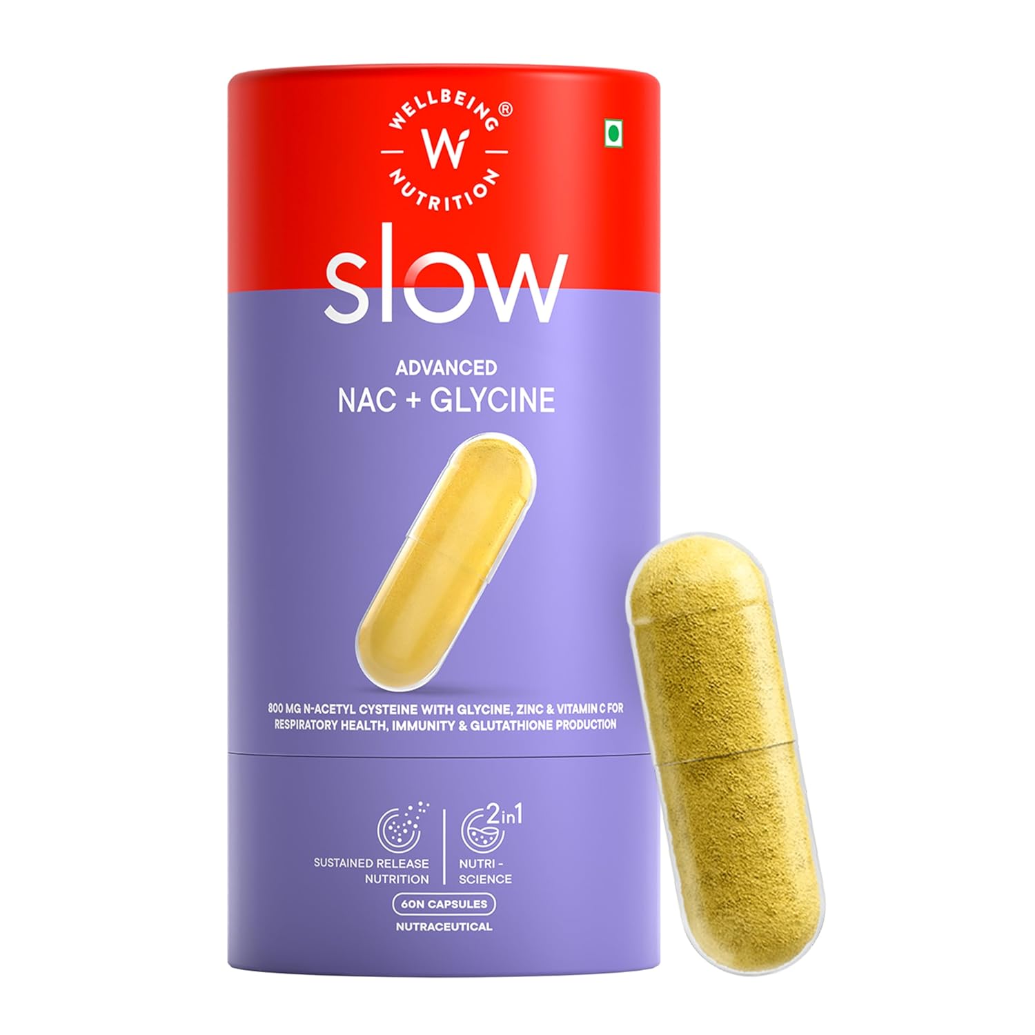 Wellbeing Nutrition Slow Advanced NAC + Glycine