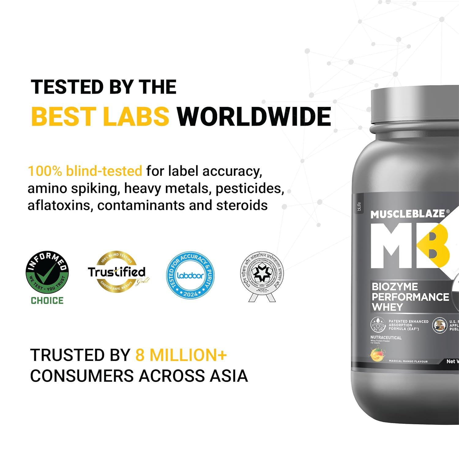 MuscleBlaze Biozyme Performance Whey 1kg