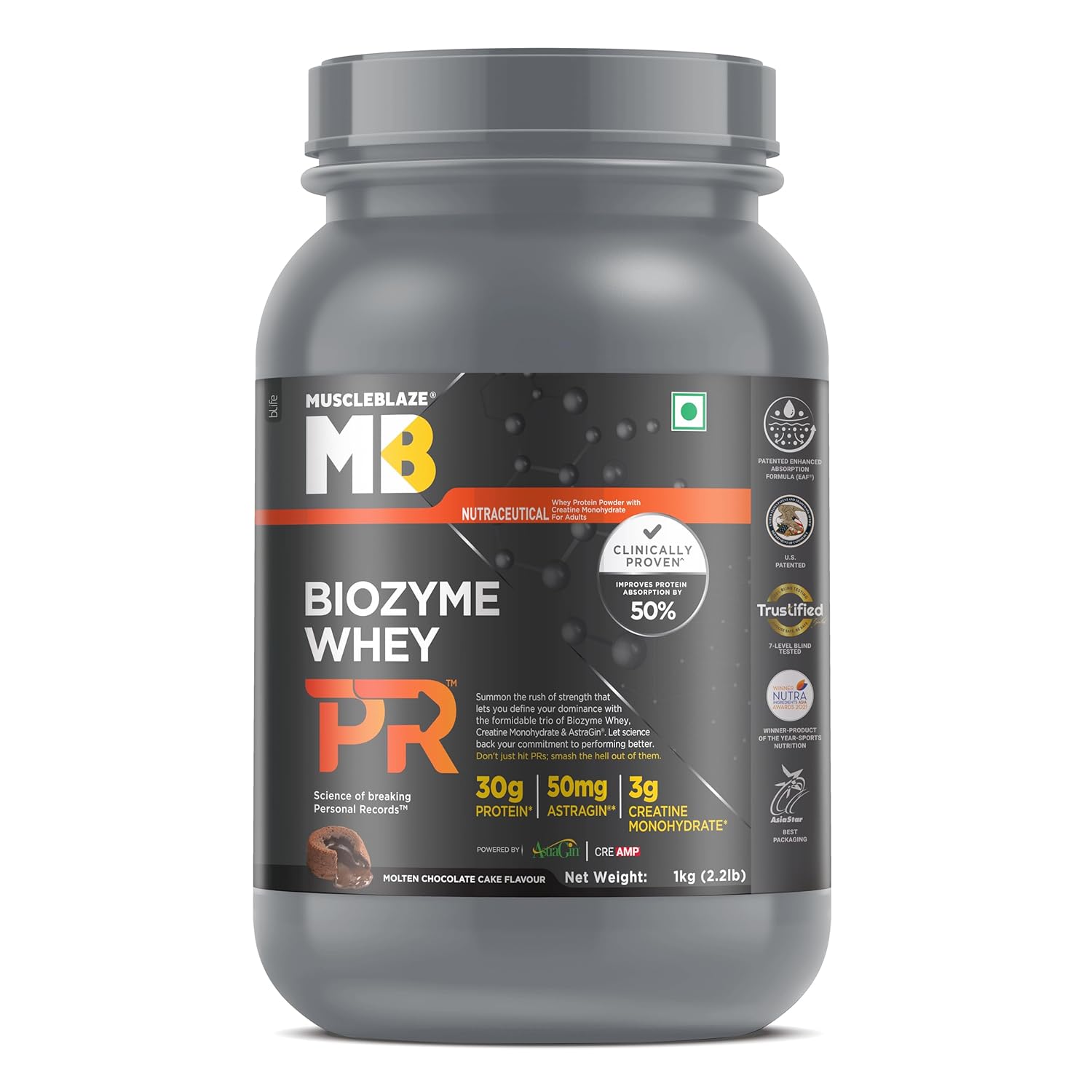 MuscleBlaze Biozyme Whey PR 1kg
