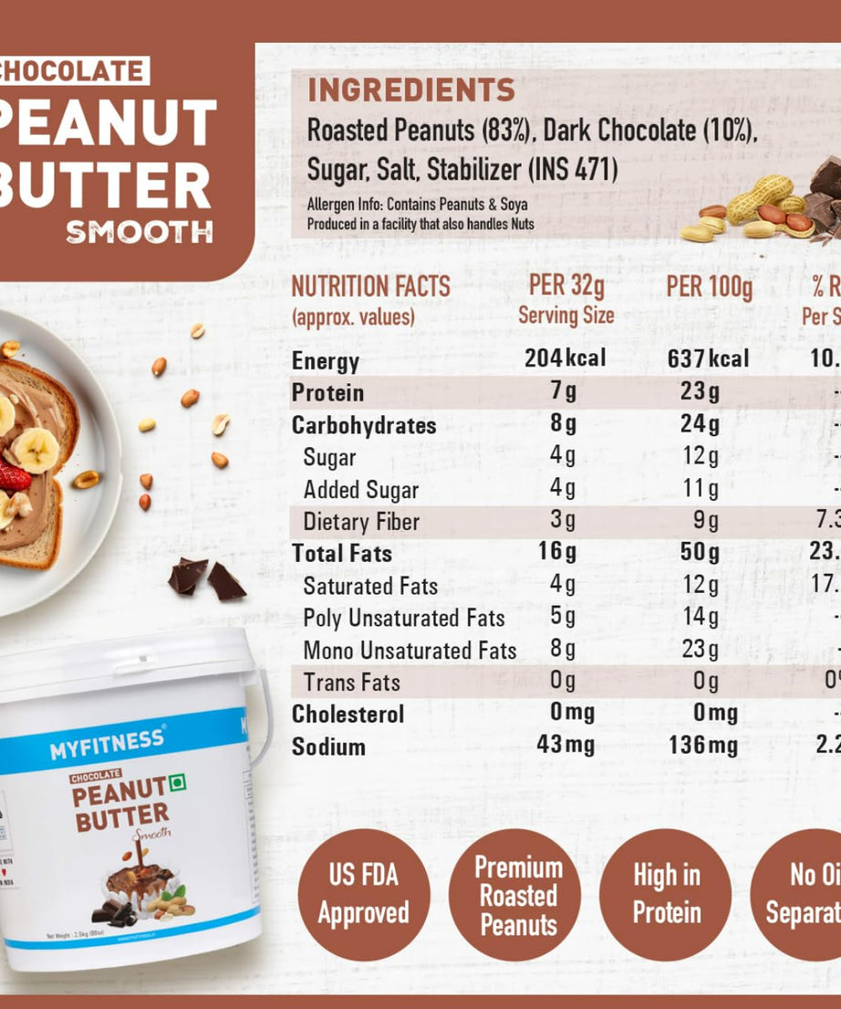 My Fitness Chocolate Peanut Butter Smooth 2.5kg