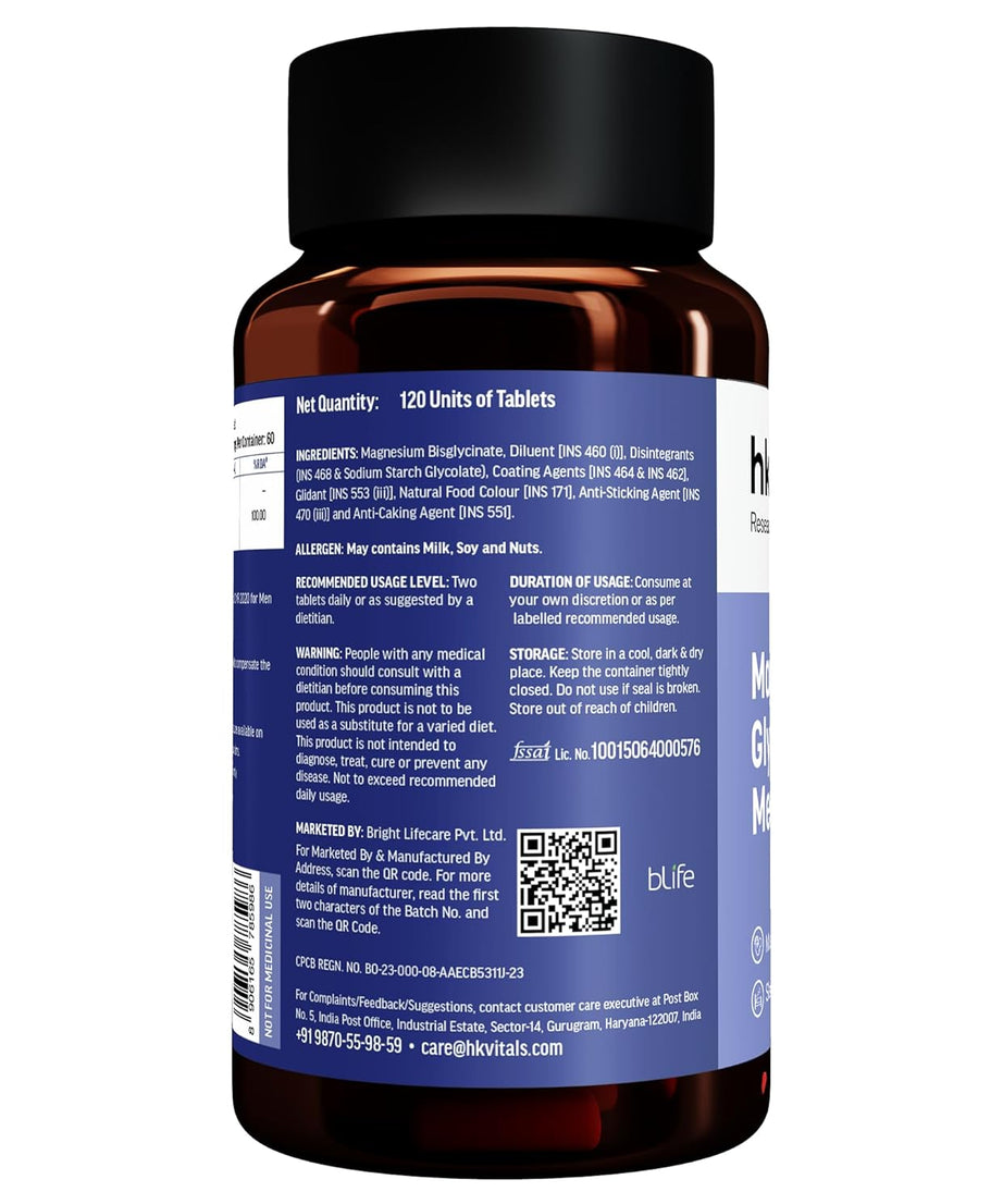 HK magnesium glycinate men 12O Tab