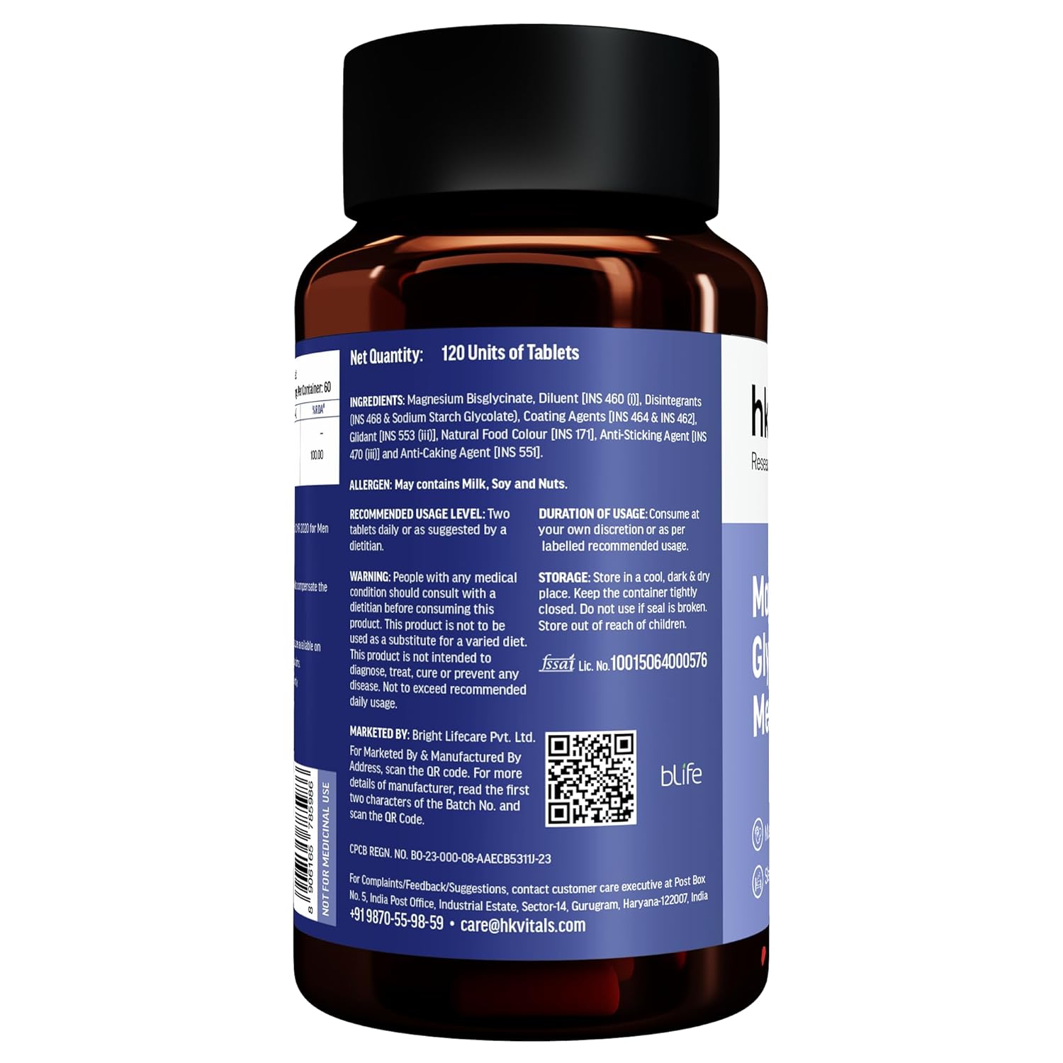HK magnesium glycinate men 12O Tab