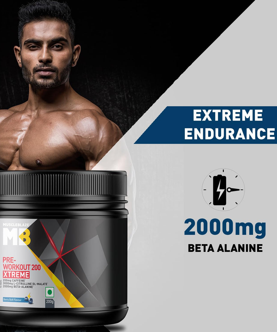 MuscleBlaze Pre-Workout 200 Xtreme 200g