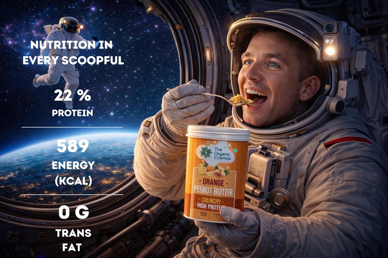 The Organic Cosmos Peanut Butter 500g