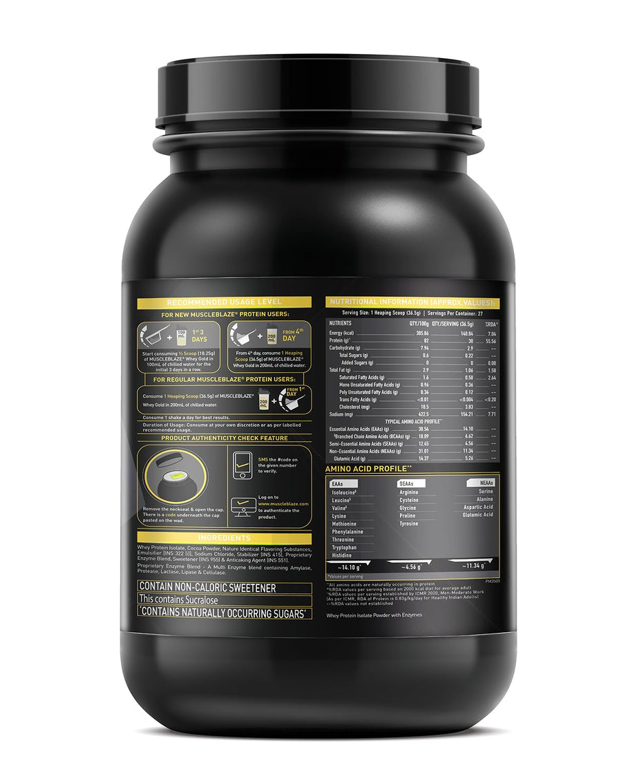 MuscleBlaze Whey Gold 1kg