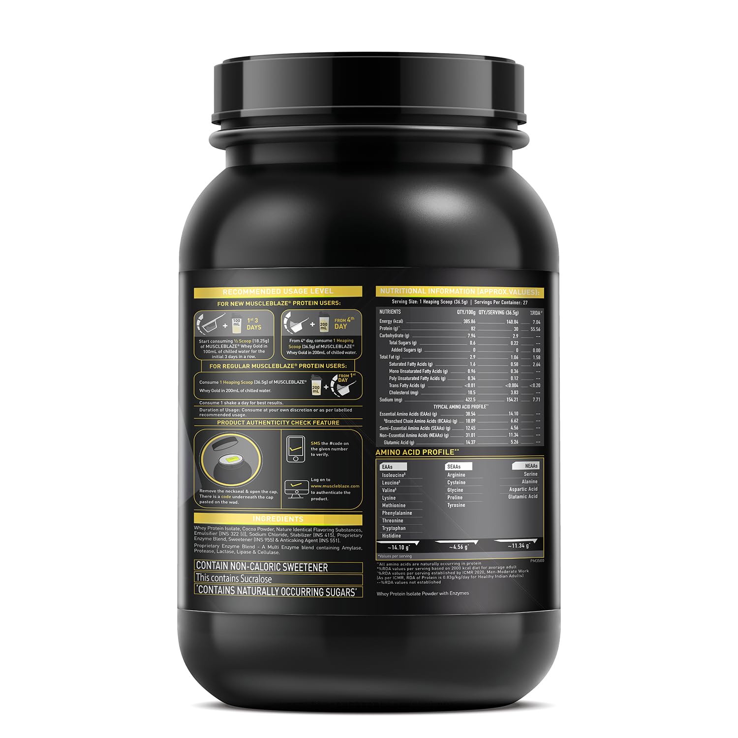 MuscleBlaze Whey Gold 1kg