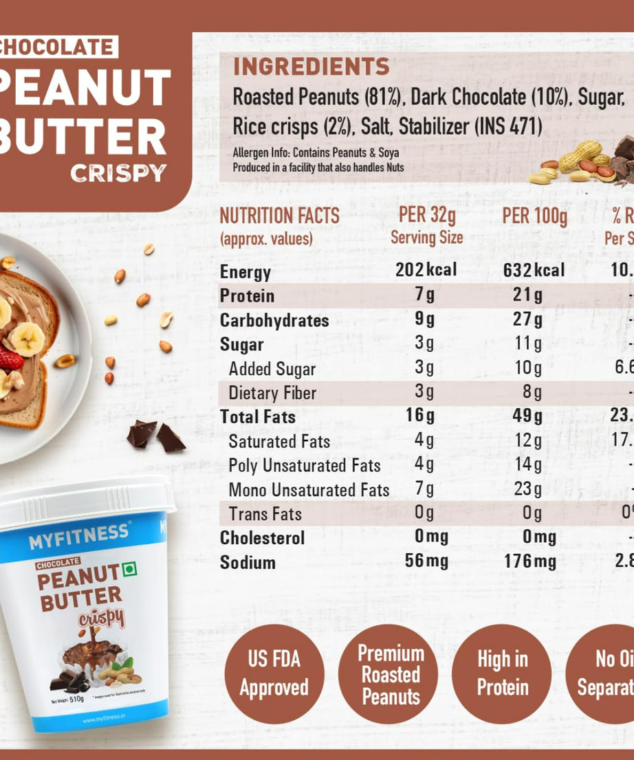 My Fitness Chocolate Peanult Butter Crispy 510g
