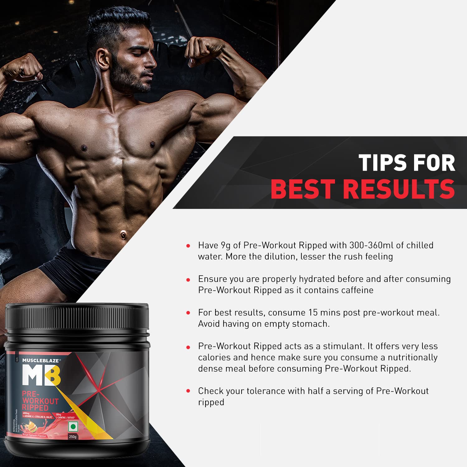 MuscleBlaze Pre-Workout Ripped 250g