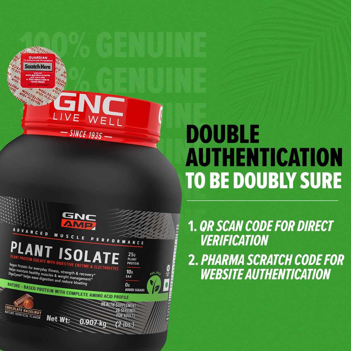 GNC AMP Advanced Muscle Performance Plant Isolate 907g