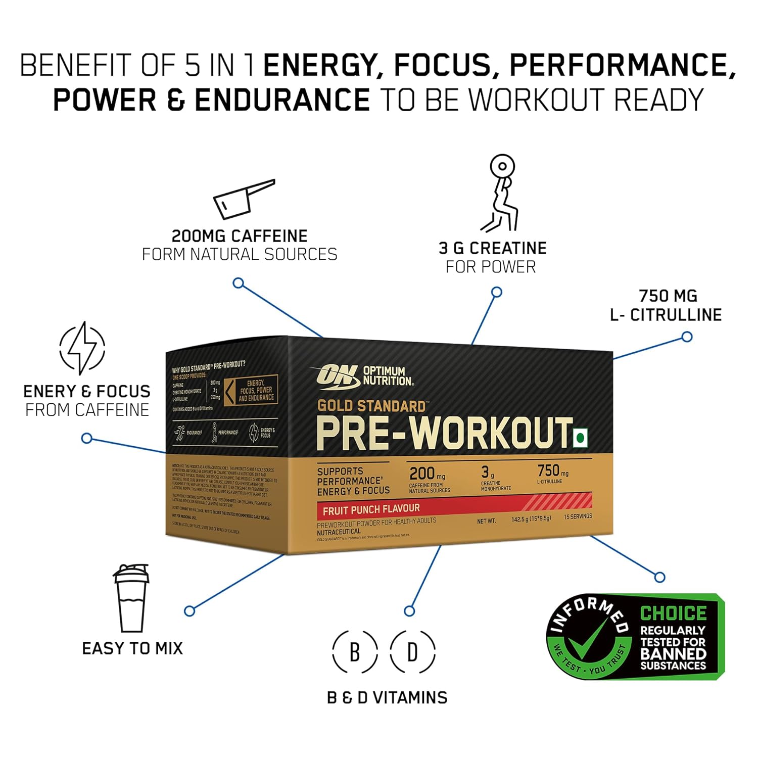 Optimum Nutrition Gold Standard Pre-Workout 142.5g