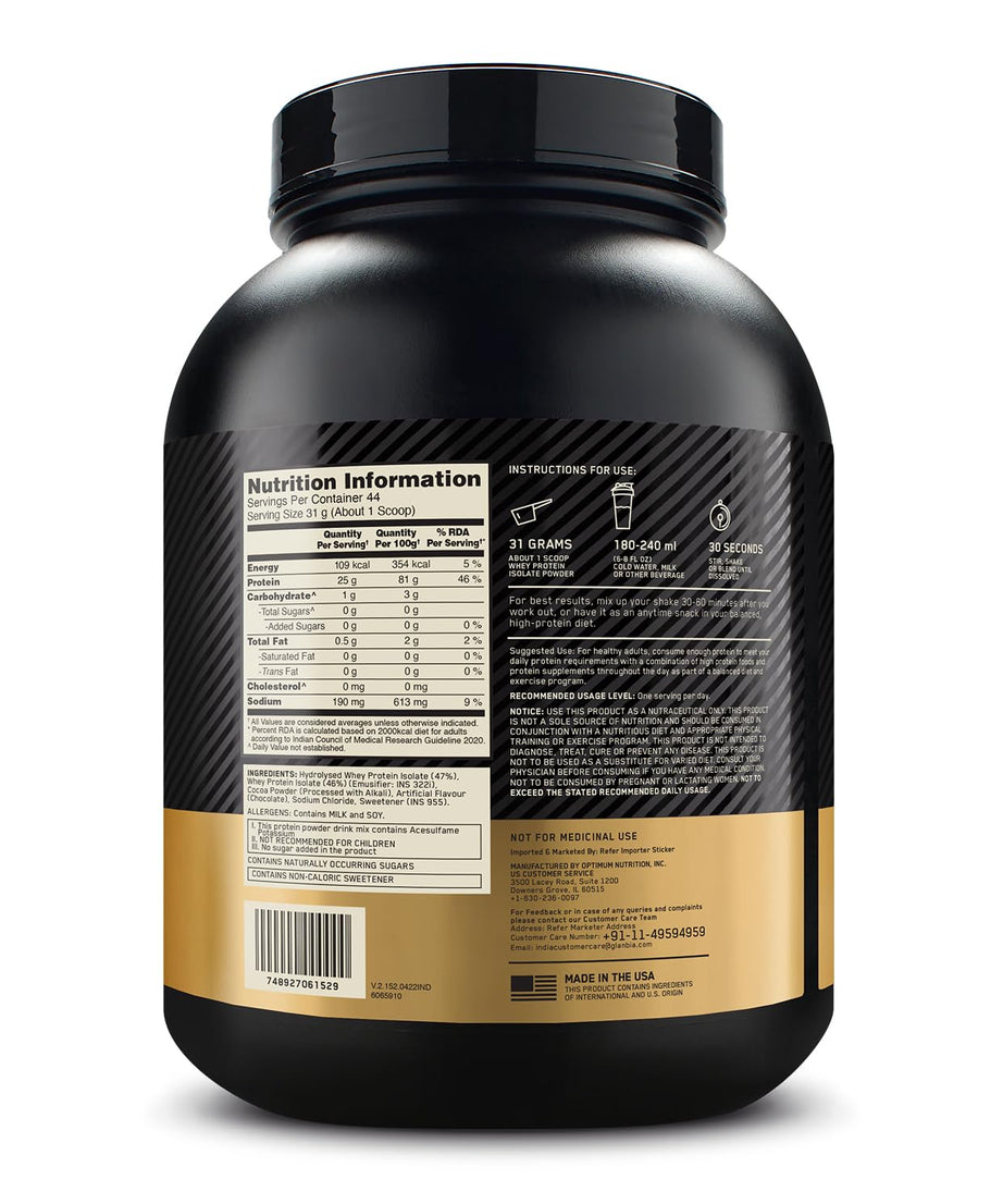 Optimum Nutrition Gold Standard 100% Isolate 1.36kg