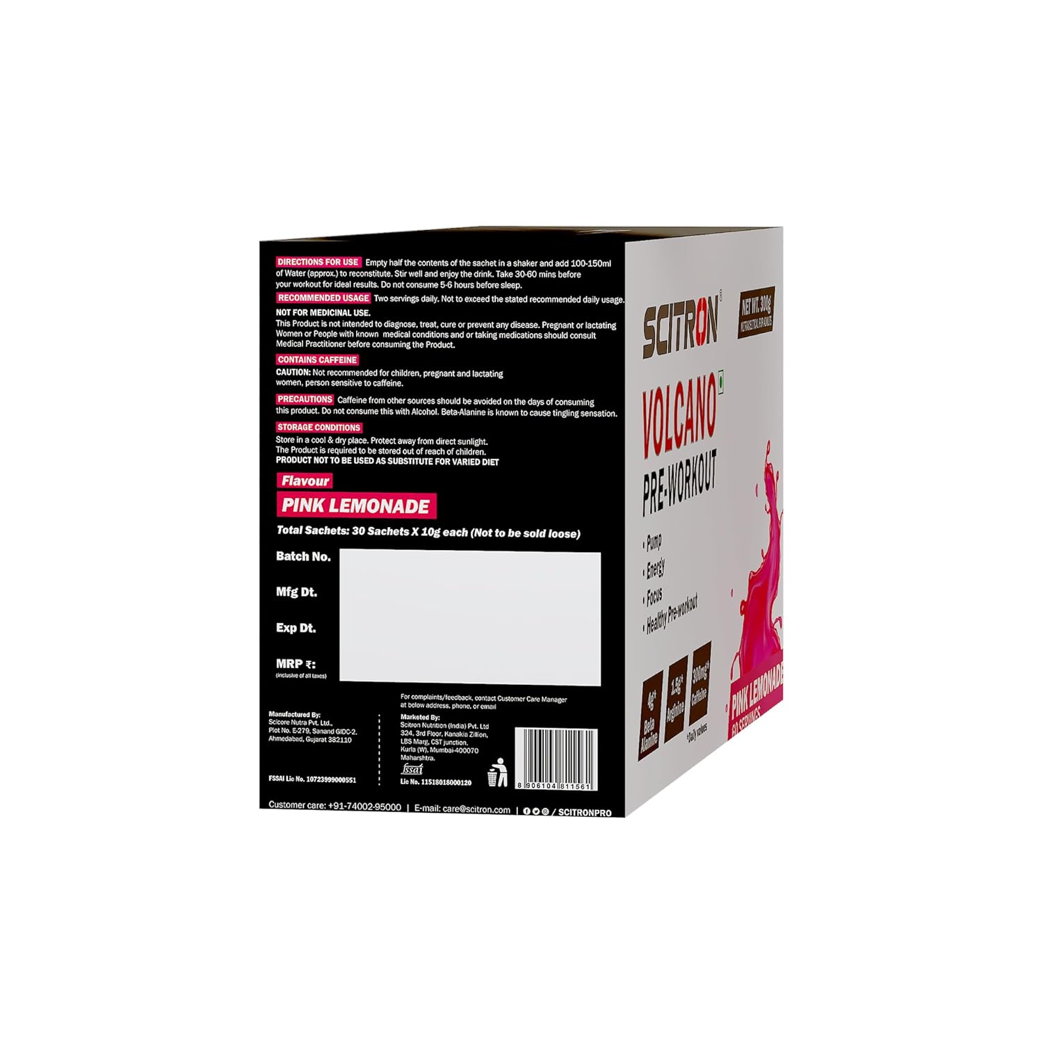 Scitron Volcano Pre-Workout 300g
