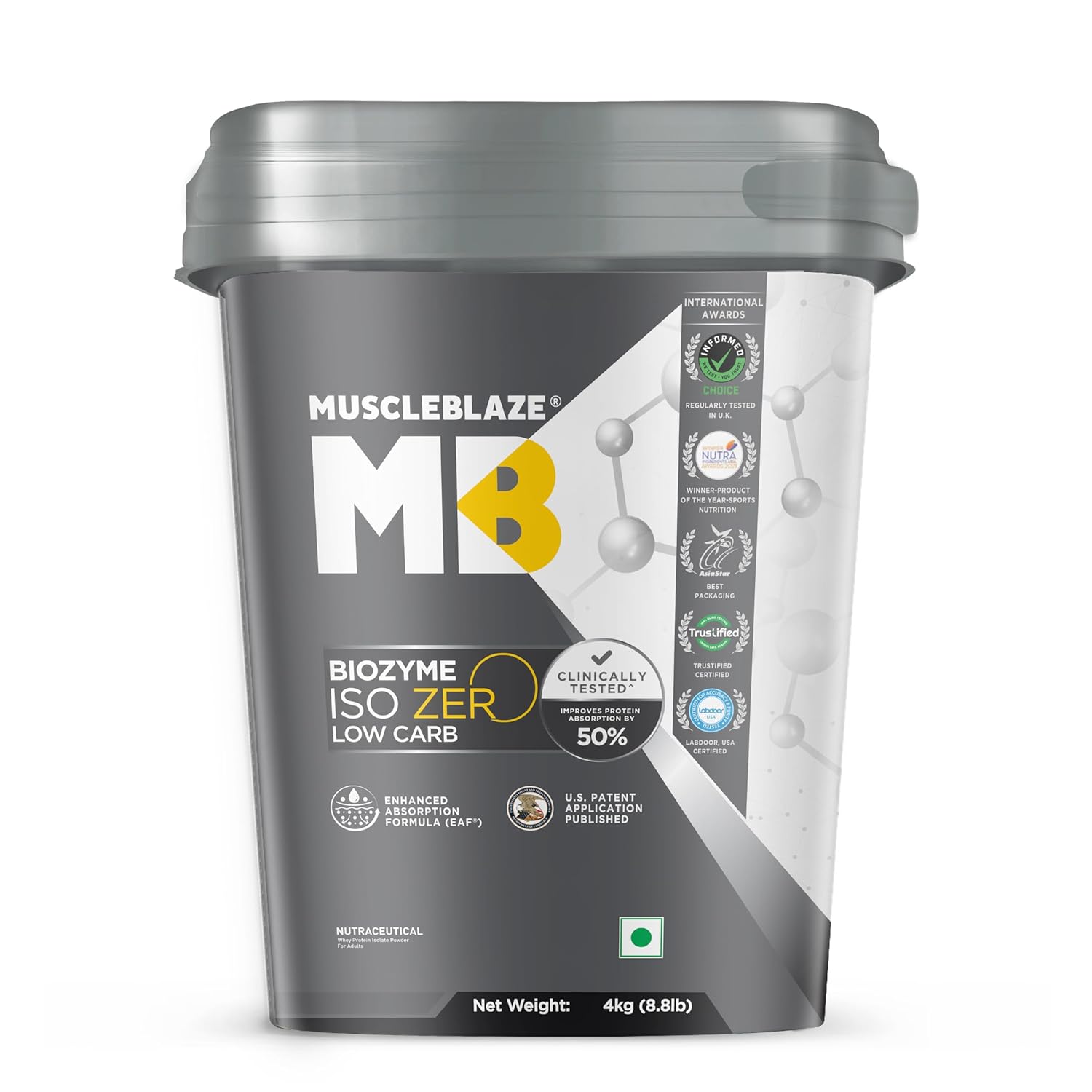 Muscleblaze Biozyme Iso Zero Low Carb Ice Cream 4kg