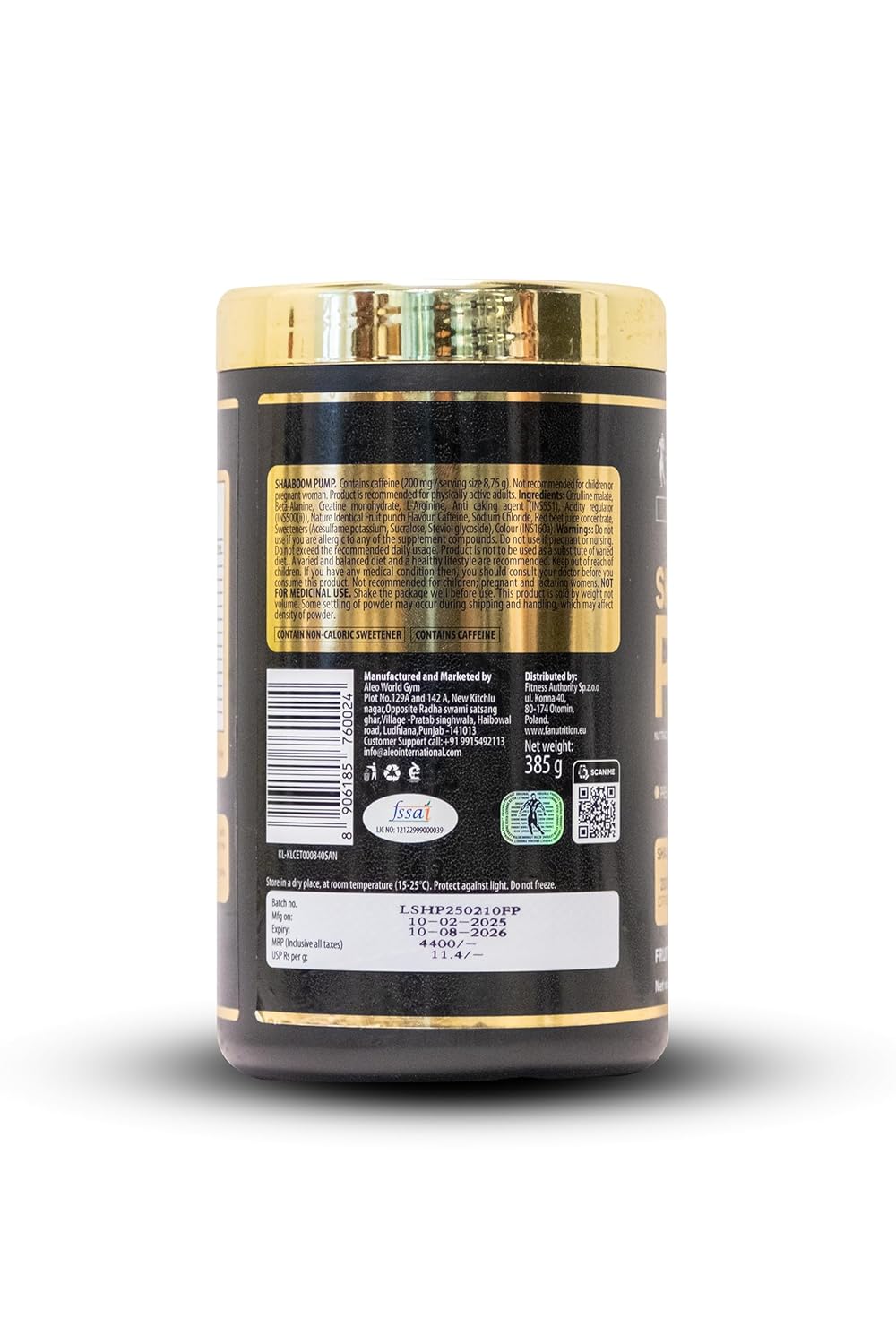 Kevin Levrone Shaboom Pump Pre workout 385g