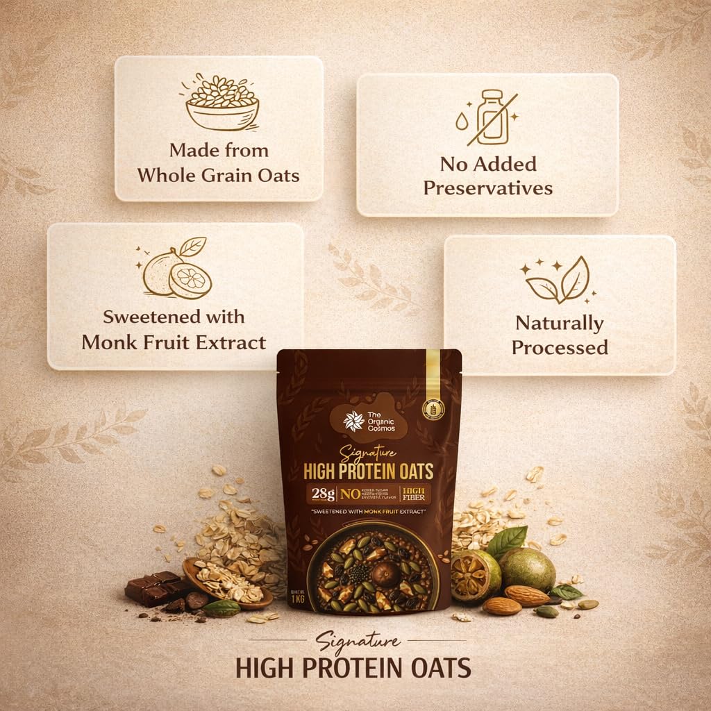 The Organic Cosmos High Protein Oats 1kg