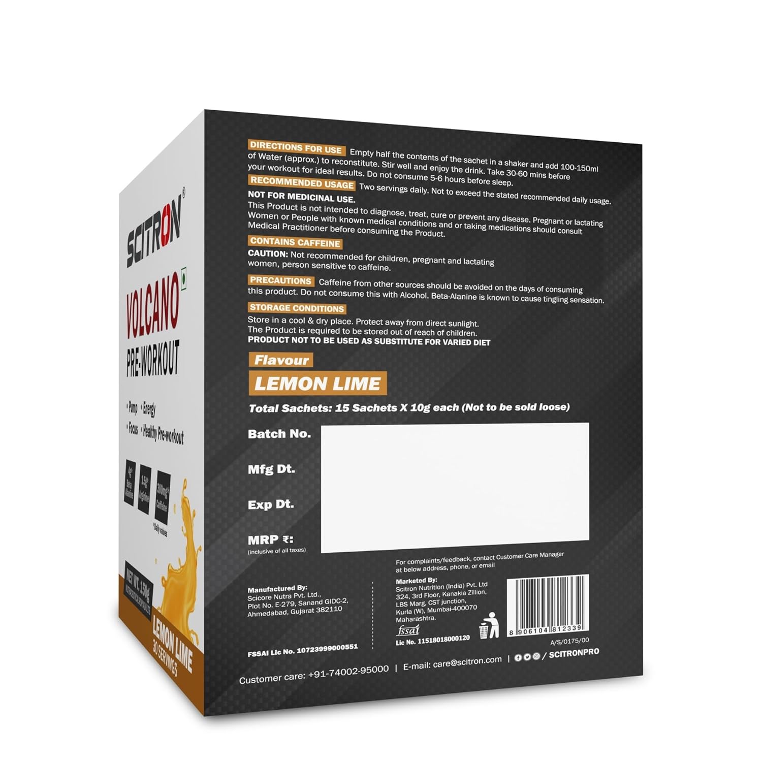 Scitron Volcano Pre-Workout 150g