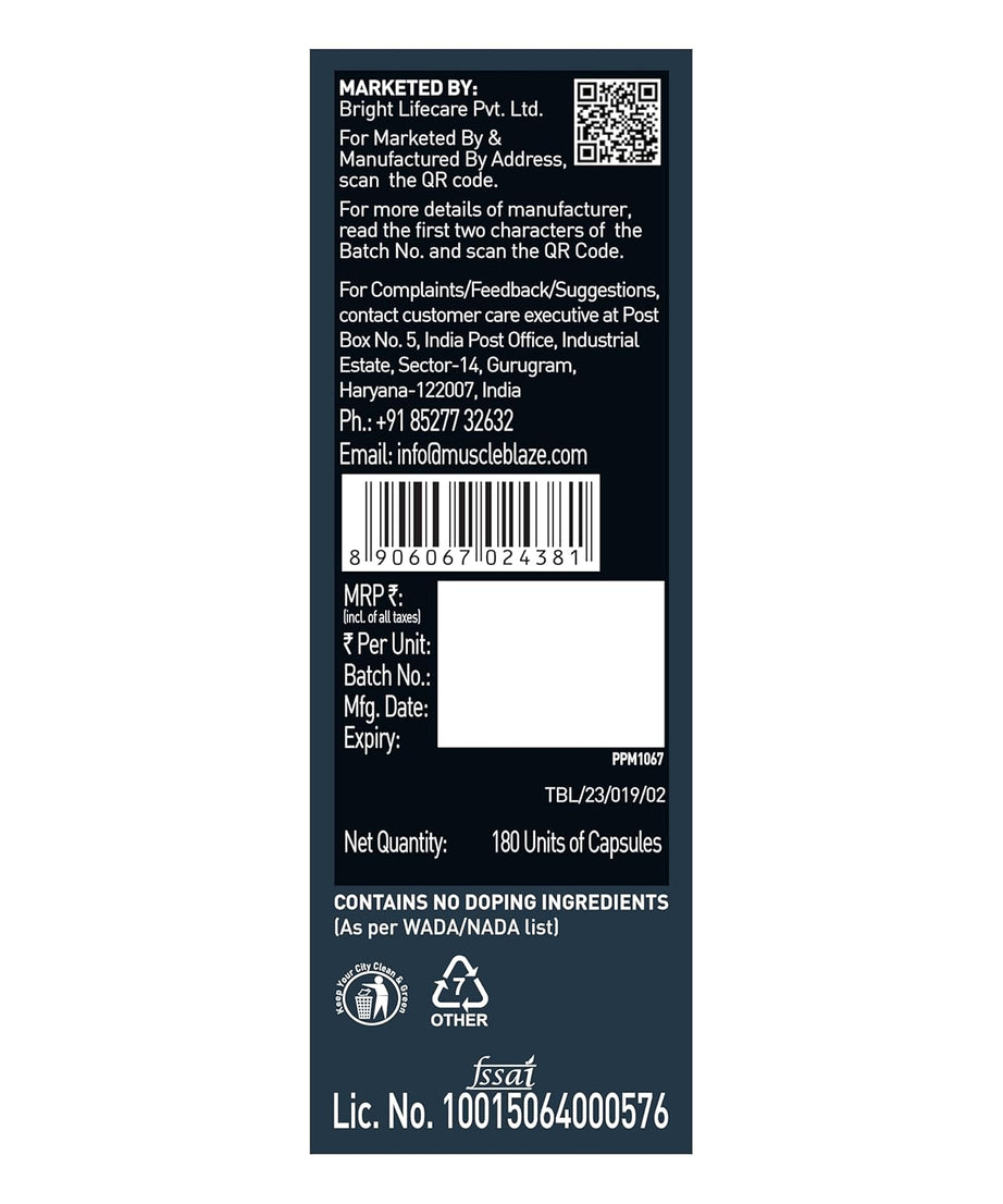 MuscleBlaze Fish Oil 1000mg