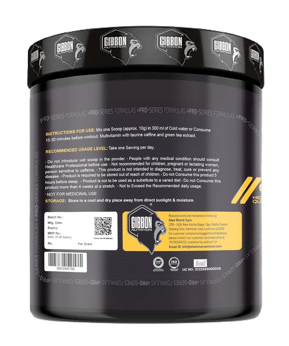 Gibbon Nutrition Level 10 Pre-Workout 250g