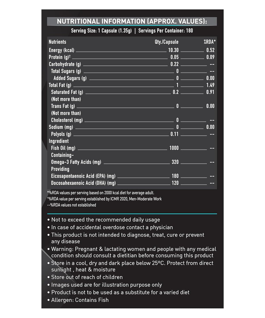 MuscleBlaze Fish Oil 1000mg