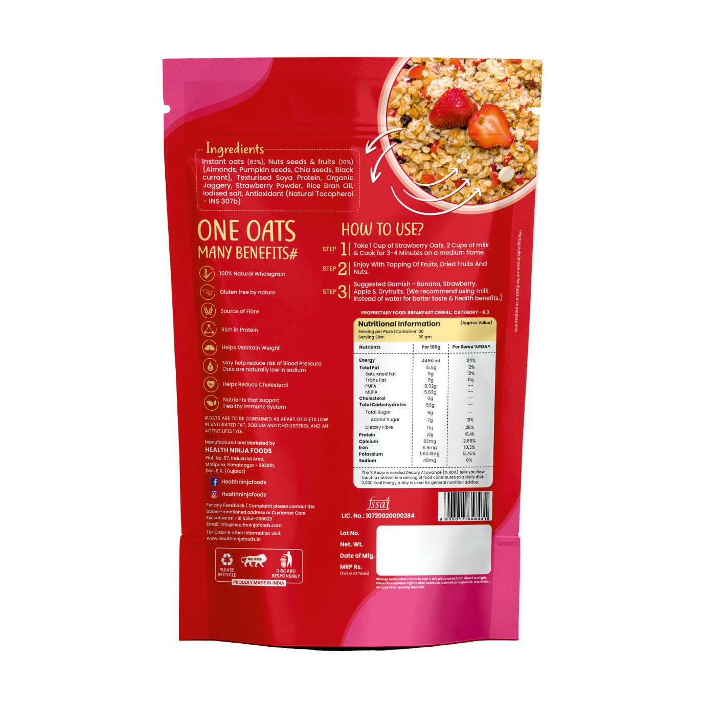 Health Ninja Oats Crispy & Yummy 900g