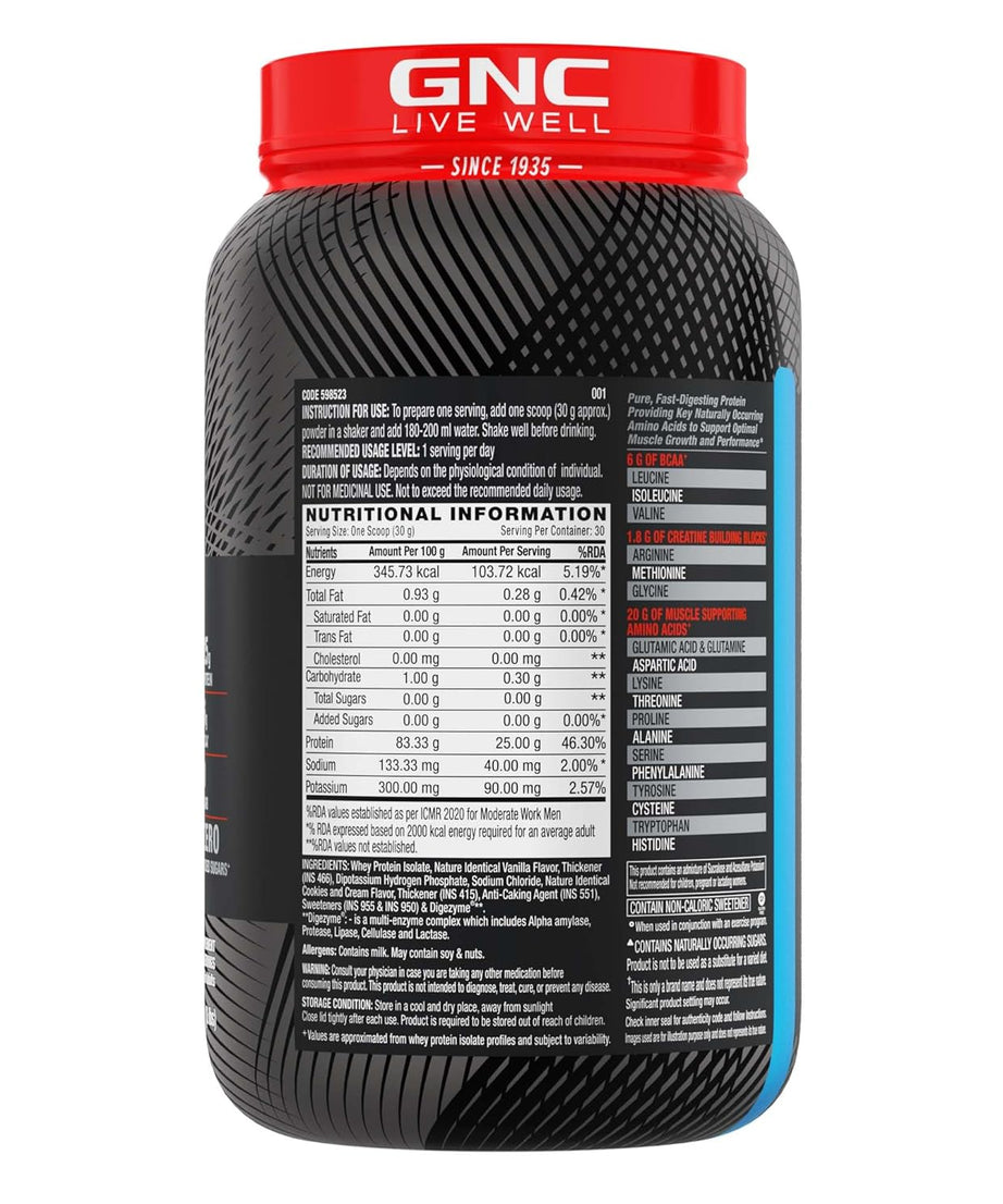 GNC AMP Advanced Muscle Performance Pure Isolate 907g