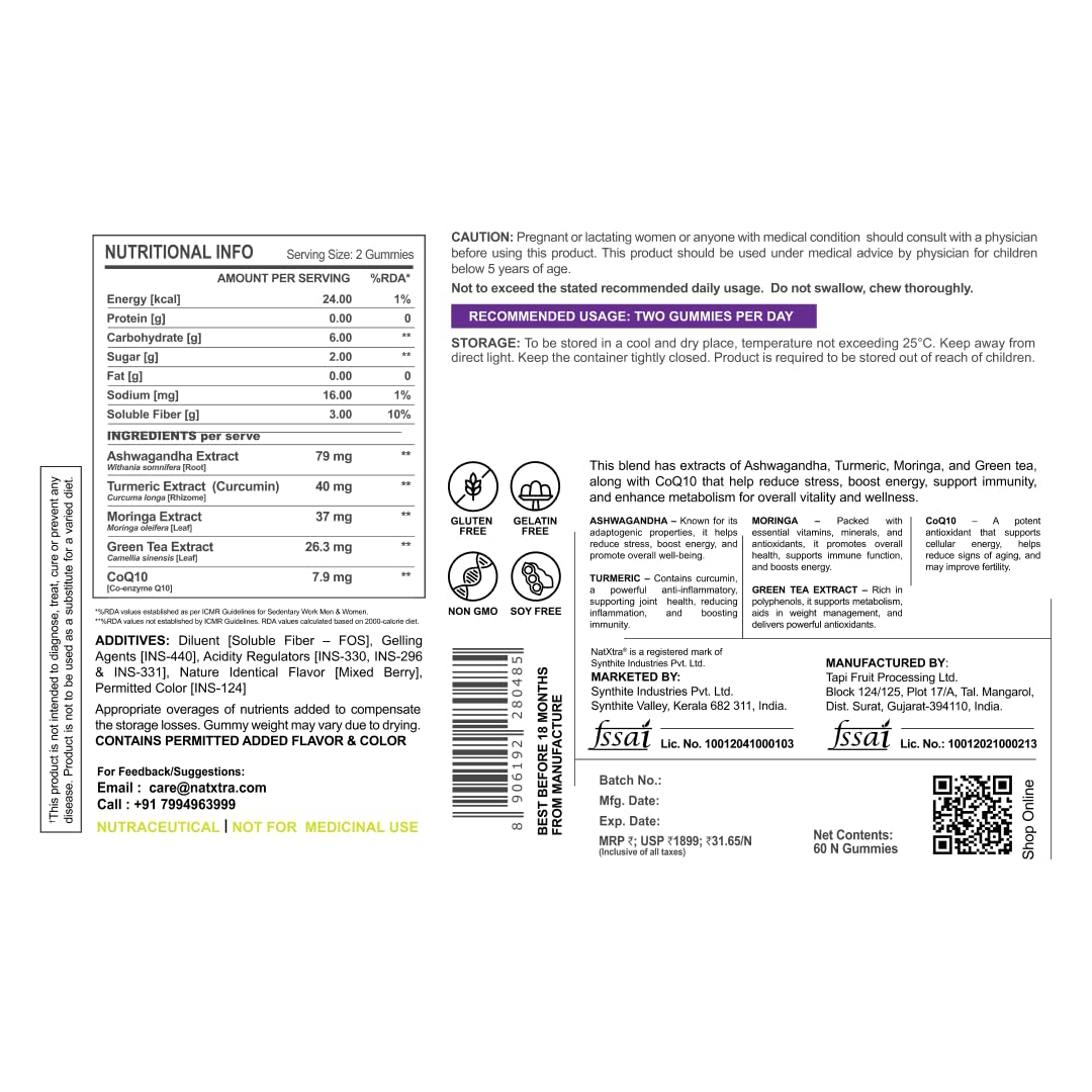 NatXtra Ashwaghanda berry boost Gummies