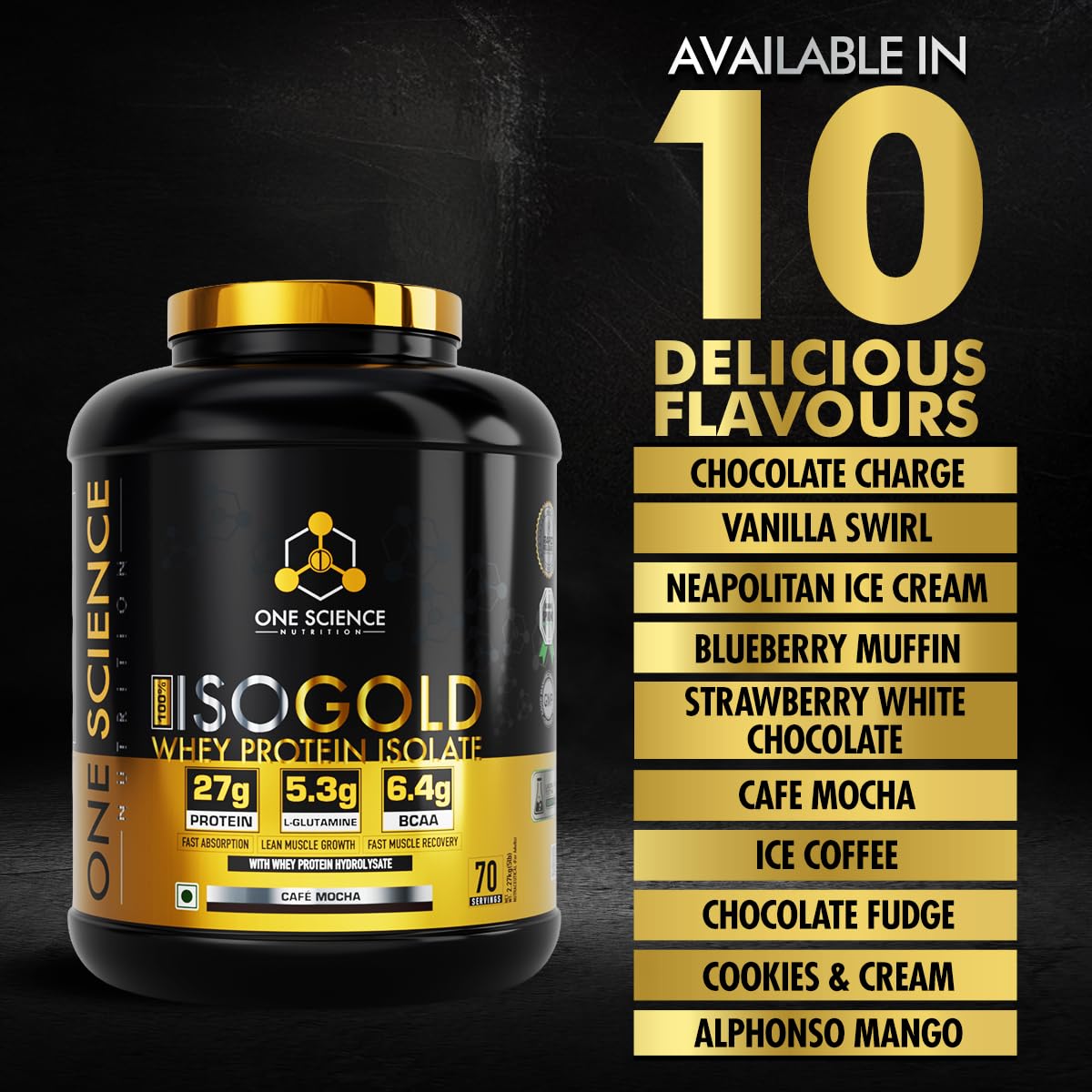 One Science Nutrition Iso Gold Cafe Mocha 2.27kg