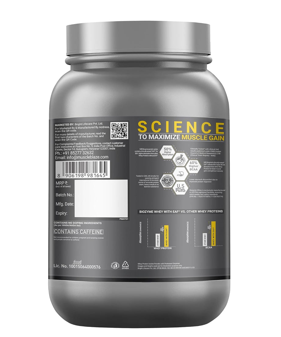 Muscleblaze Biozyme Iso Zero Low Carb 1kg