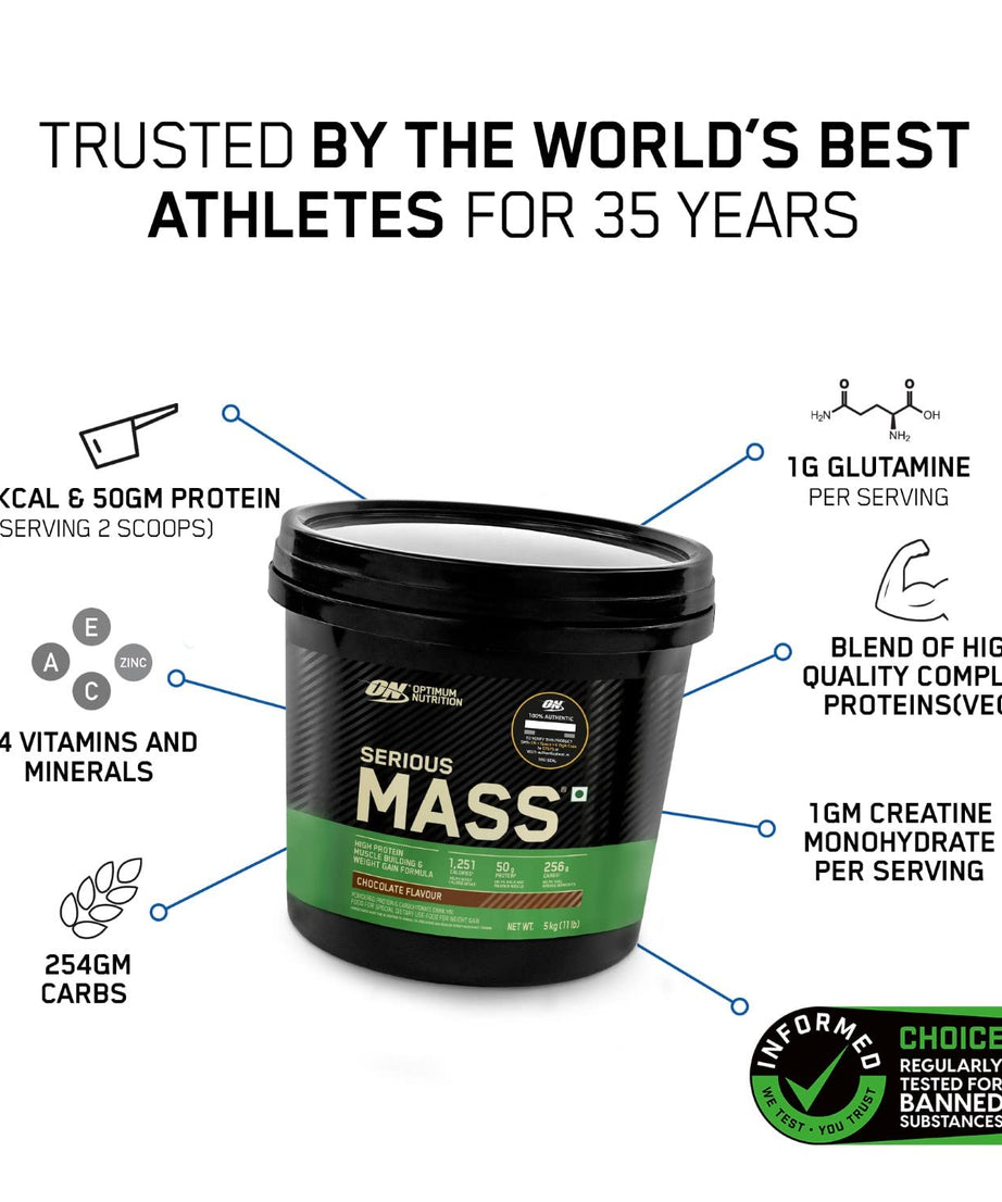 Optimum Nutrition Serious Mass Chocolate Flavour 5kg
