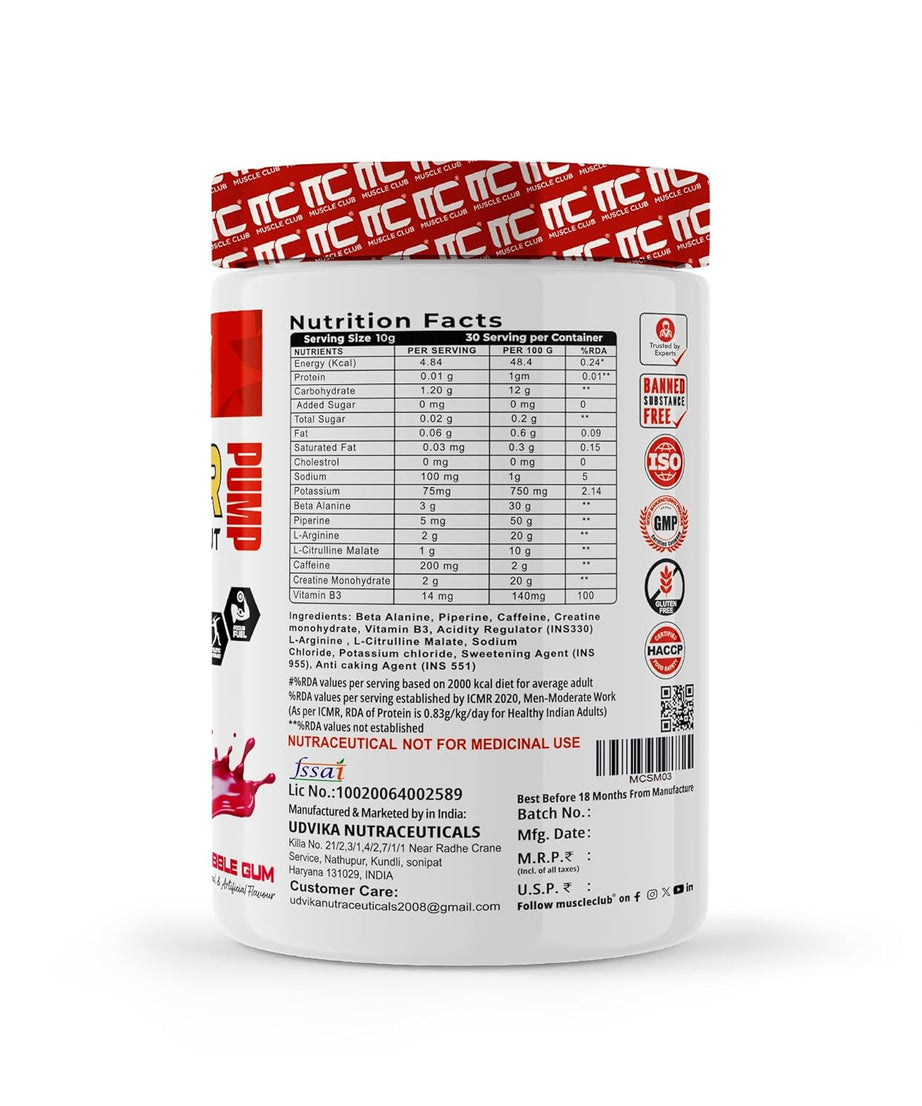Muscle club Amplifier Pre workout 300g