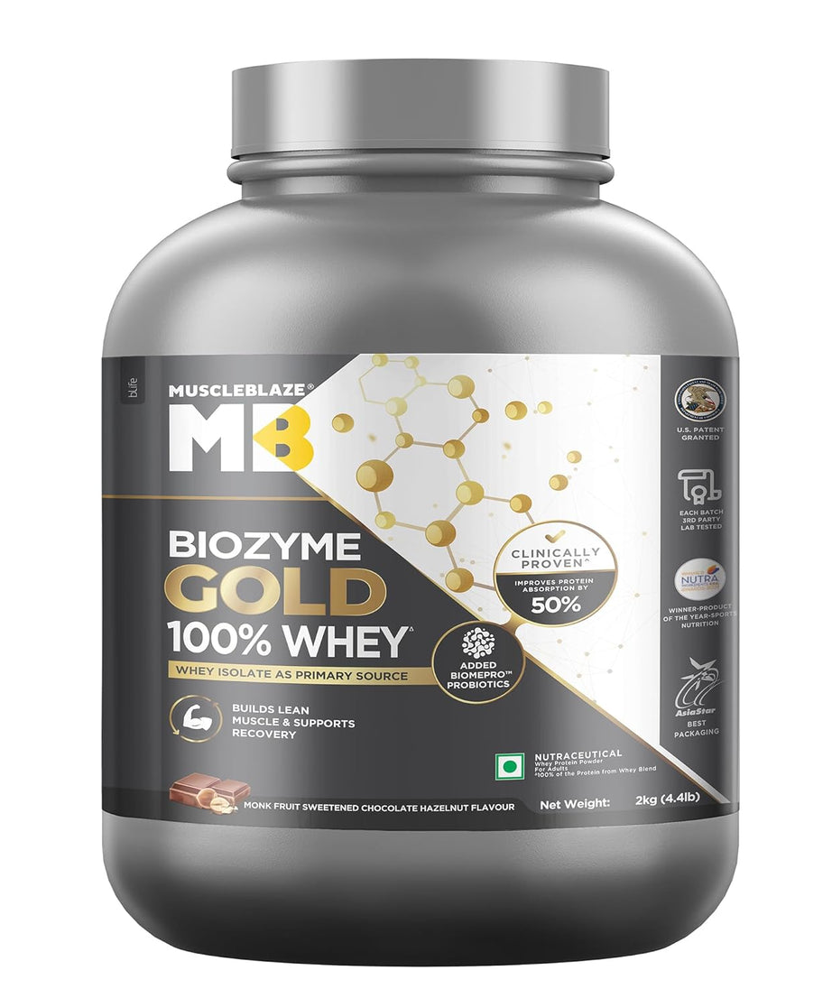 MuscleBlaze Biozyme Gold 100% Whey 2kg