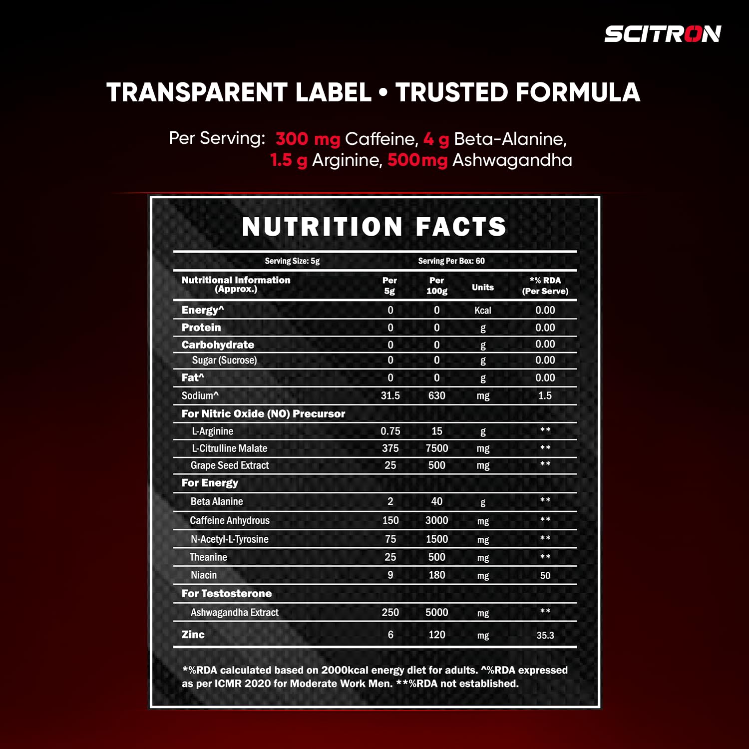 Scitron Volcano Pre-Workout 300g