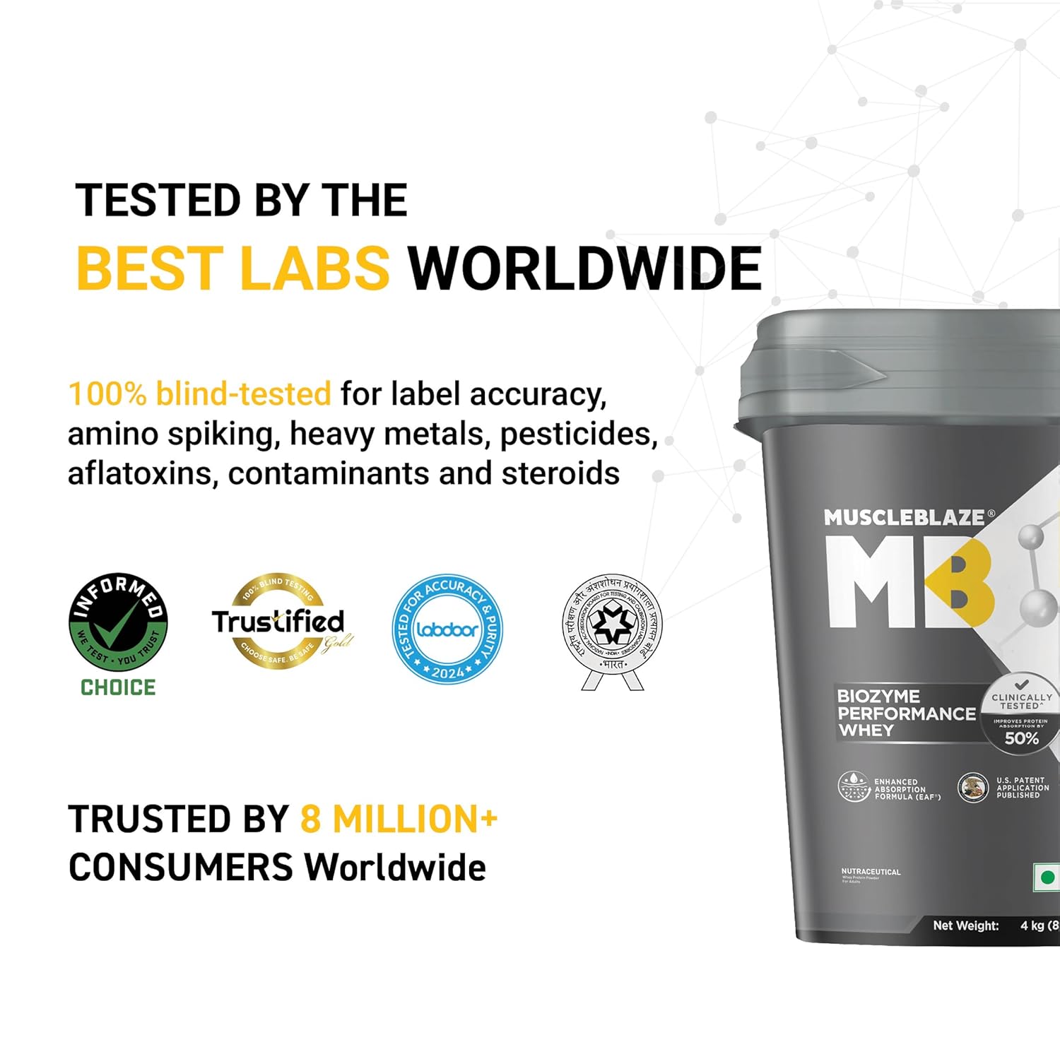 MuscleBlaze Biozyme Performance Whey 4kg