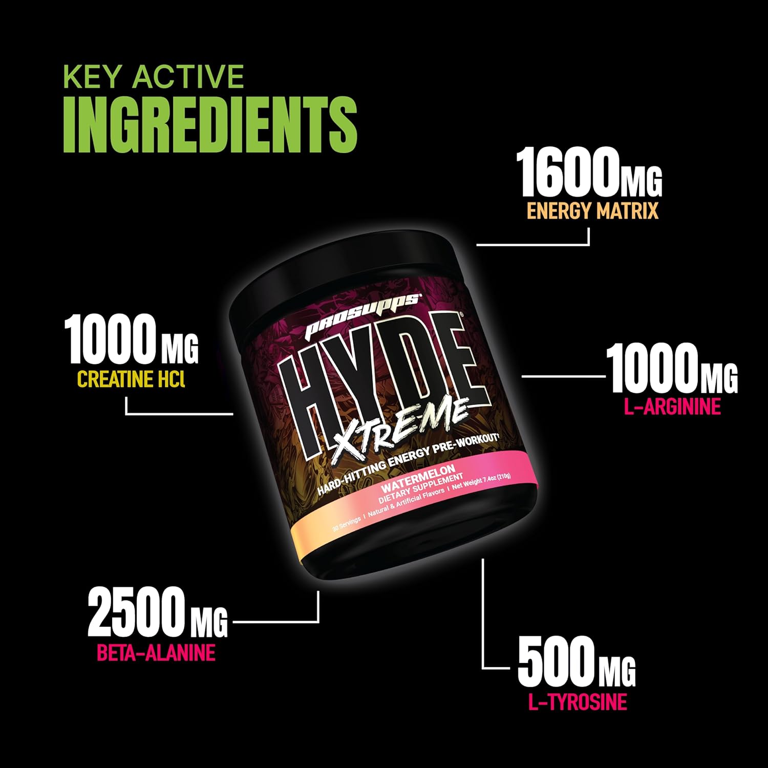 Prosupps Hyde Xtreme Hard Hitting Energy Pre Workout 30servings