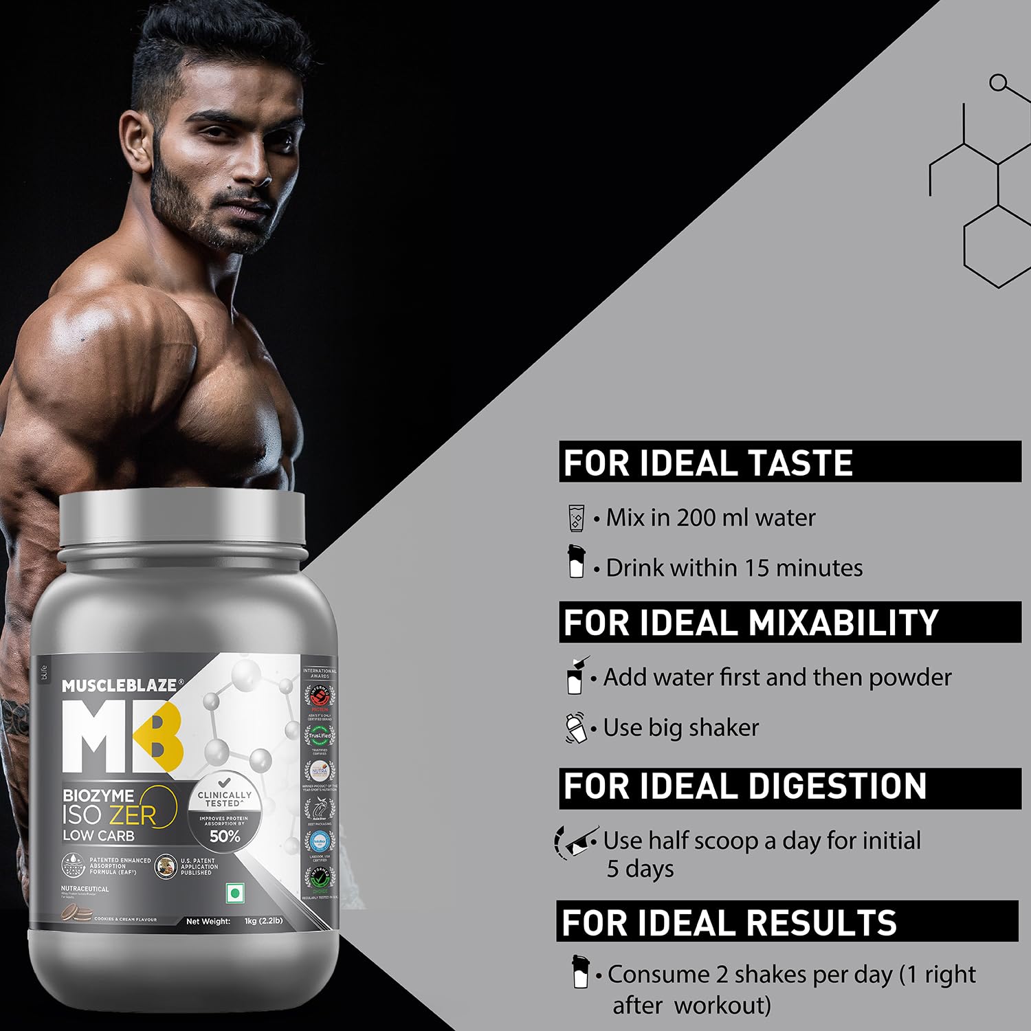 Muscleblaze Iso Zero Low Carb 1kg