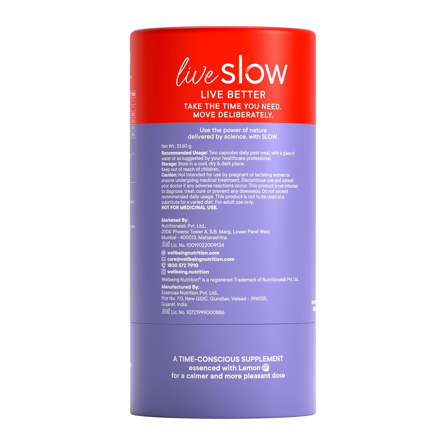 Wellbeing Nutrition Slow Advanced NAC + Glycine