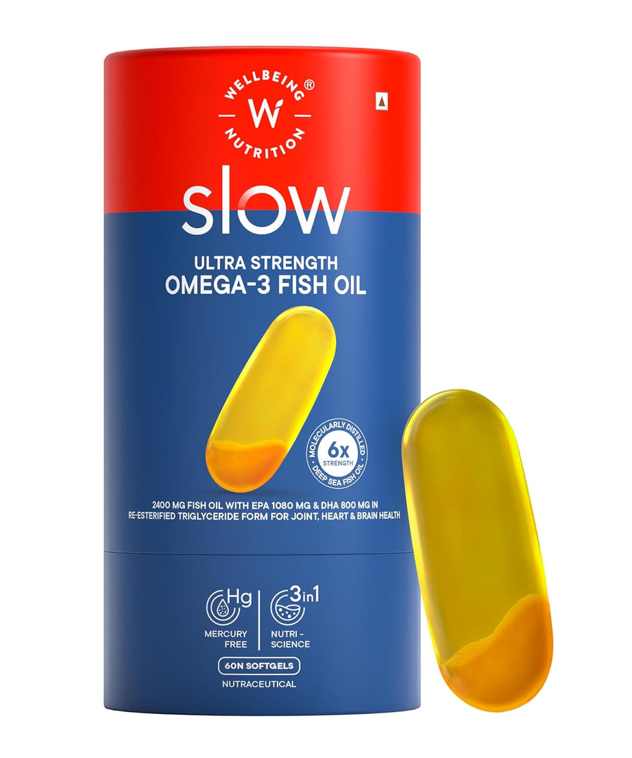 Wellbeing Nutrition Slow Ultra Strength Omega-3 Fish Oil 6X